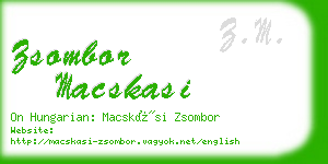 zsombor macskasi business card